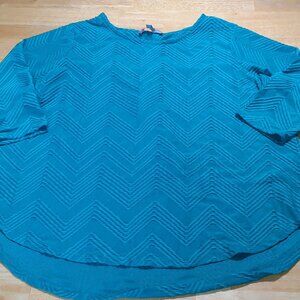 Philosophy Women 1x Teal Blue Blouse